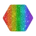 thumbnail image 1 of Bingfone Vintage Glitter Rainbow Leather Drinks Coasters with Set of 6,Suitable for Home Kitchen,Coffee Cup Coasters Home Gift, 1 of 9