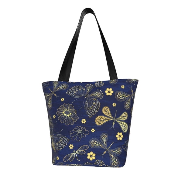 Bingfone Vintage Golden Butterfly Women Shoulder Tote Bags Casual Bag Ladies Shopping Handbag