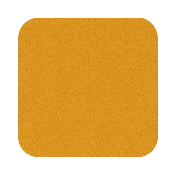 Bingfone Vintage Goldenrod Leather Drinks Coasters With Set Of 6,Suitable For Home Kitchen,Coffee Cup Coasters Home Gift