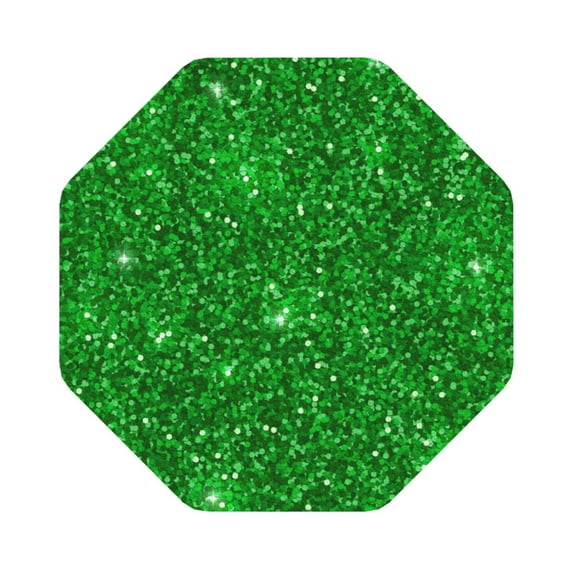 Bingfone Vintage Green Glitter Leather Drinks Coasters With Set Of 6,Suitable For Home Kitchen,Coffee Cup Coasters Home Gift