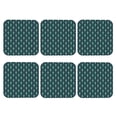 thumbnail image 1 of Bingfone Vintage Green Vintage Peacock Leather Drinks Coasters with Set of 6,Suitable for Home Kitchen,Coffee Cup Coasters Home Gift, 1 of 7