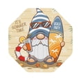 thumbnail image 1 of Bingfone Vintage Hello Summer Cute Gnome Leather Drinks Coasters With Set Of 6,Suitable For Home Kitchen,Coffee Cup Coasters Home Gift, 1 of 9