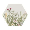thumbnail image 1 of Bingfone Vintage Herbs And Wildflowers Leather Drinks Coasters With Set Of 6,Suitable For Home Kitchen,Coffee Cup Coasters Home Gift, 1 of 9