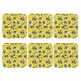 thumbnail image 1 of Bingfone Vintage Honeybee Leather Drinks Coasters with Set of 6,Suitable for Home Kitchen,Coffee Cup Coasters Home Gift, 1 of 1
