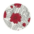 thumbnail image 1 of Bingfone Vintage Leaves And Anemone Flowers In Red Grey Leather Drinks Coasters With Set Of 6,Suitable For Home Kitchen,Coffee Cup Coasters Home Gift, 1 of 9