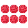 thumbnail image 1 of Bingfone Vintage Love Heart Leather Drinks Coasters with Set of 6,Suitable for Home Kitchen,Coffee Cup Coasters Home Gift, 1 of 7