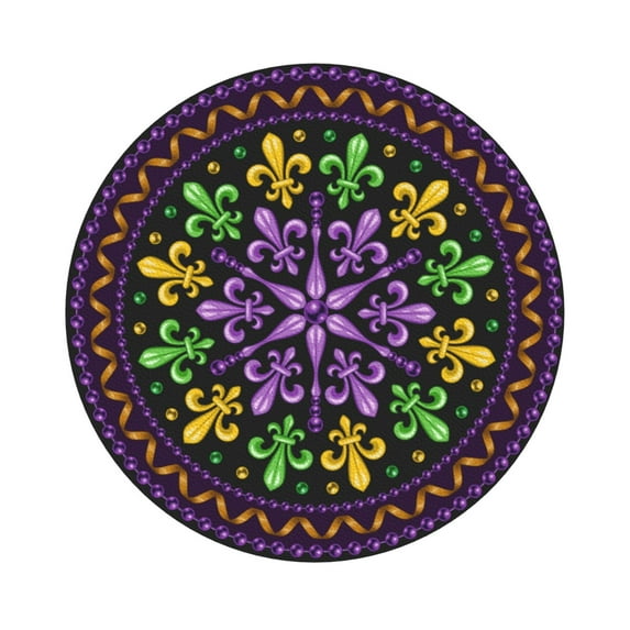 Bingfone Vintage Mardi Gras5 Leather Drinks Coasters With Set Of 6,Suitable For Home Kitchen,Coffee Cup Coasters Home Gift