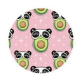 thumbnail image 1 of Bingfone Vintage Panda Avocado Leather Drinks Coasters With Set Of 6,Suitable For Home Kitchen,Coffee Cup Coasters Home Gift, 1 of 9