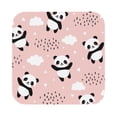 thumbnail image 1 of Bingfone Vintage Panda Flying In The Sky Between Clouds And Star Leather Drinks Coasters With Set Of 6,Suitable For Home Kitchen,Coffee Cup Coasters Home Gift, 1 of 9