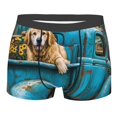 thumbnail image 1 of Bingfone Vintage Pickup Sunflower Dog Men's Underwear - Casual Stretch Boxer Briefs-Small, 1 of 7