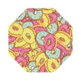 thumbnail image 1 of Bingfone Vintage Pink Donut and Blue Leather Drinks Coasters with Set of 6,Suitable for Home Kitchen,Coffee Cup Coasters Home Gift, 1 of 9