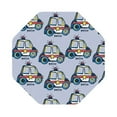 thumbnail image 1 of Bingfone Vintage Police Car Leather Drinks Coasters With Set Of 6,Suitable For Home Kitchen,Coffee Cup Coasters Home Gift, 1 of 9