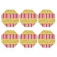 thumbnail image 1 of Bingfone Vintage Popcorn Leather Drinks Coasters with Set of 6,Suitable for Home Kitchen,Coffee Cup Coasters Home Gift, 1 of 7