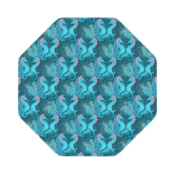 Bingfone Vintage Seahorse Leather Drinks Coasters with Set of 6,Suitable for Home Kitchen,Coffee Cup Coasters Home Gift