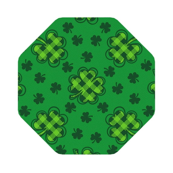 Bingfone Vintage St Patrick'S Day5 Leather Drinks Coasters With Set Of 6,Suitable For Home Kitchen,Coffee Cup Coasters Home Gift