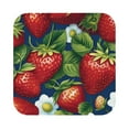 thumbnail image 1 of Bingfone Vintage Strawberry2 Leather Drinks Coasters With Set Of 6,Suitable For Home Kitchen,Coffee Cup Coasters Home Gift, 1 of 9