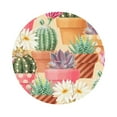 thumbnail image 1 of Bingfone Vintage Succulent And Cactus Leather Drinks Coasters With Set Of 6,Suitable For Home Kitchen,Coffee Cup Coasters Home Gift, 1 of 9
