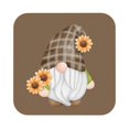 thumbnail image 1 of Bingfone Vintage Sunflower Gnomes 4 Leather Drinks Coasters With Set Of 6,Suitable For Home Kitchen,Coffee Cup Coasters Home Gift, 1 of 9