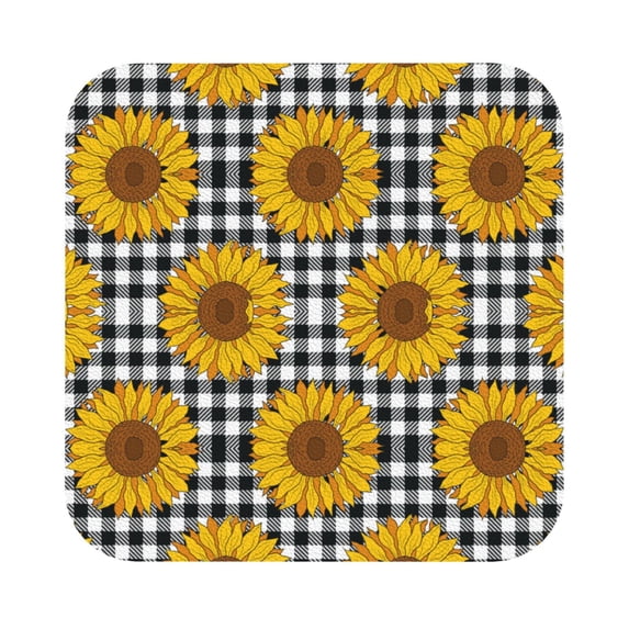 Bingfone Vintage Sunflowers Leather Drinks Coasters with Set of 6,Suitable for Home Kitchen,Coffee Cup Coasters Home Gift