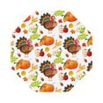 thumbnail image 1 of Bingfone Vintage Thanksgiving Turkey Leather Drinks Coasters With Set Of 6,Suitable For Home Kitchen,Coffee Cup Coasters Home Gift, 1 of 9