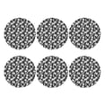 thumbnail image 1 of Bingfone Vintage Tulips Flowers Leather Drinks Coasters with Set of 6,Suitable for Home Kitchen,Coffee Cup Coasters Home Gift, 1 of 7