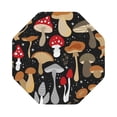thumbnail image 1 of Bingfone Vintage Various Mushrooms Leather Drinks Coasters With Set Of 6,Suitable For Home Kitchen,Coffee Cup Coasters Home Gift, 1 of 9