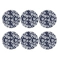 thumbnail image 1 of Bingfone Vintage White Leaves Leather Drinks Coasters with Set of 6,Suitable for Home Kitchen,Coffee Cup Coasters Home Gift, 1 of 7