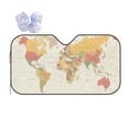 thumbnail image 1 of Bingfone Vintage World Map1 Car Windshield Sun Shade Protector Keep Your Vehicle Cool Sun Shield Visor Cover Foldable For Car Truck Suv-Medium, 1 of 9