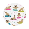 thumbnail image 1 of Bingfone Vintage Yoga Dogs Poses Leather Drinks Coasters With Set Of 6,Suitable For Home Kitchen,Coffee Cup Coasters Home Gift, 1 of 9
