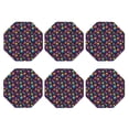 thumbnail image 1 of Bingfone Vintage mushroom color Skull Leather Drinks Coasters with Set of 6,Suitable for Home Kitchen,Coffee Cup Coasters Home Gift, 1 of 7