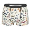 thumbnail image 1 of Bingfone Watercolor Floral Men's Underwear - Casual Stretch Boxer Briefs-Large, 1 of 9
