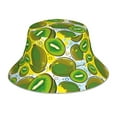 thumbnail image 1 of Bingfone Watercolor Kiwi Fruits Summer Bucket Hat For Men Women,Packable Reversible Printed Sun Hats,Fisherman Outdoor Travel Hiking Beach Caps, 1 of 9