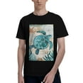 thumbnail image 1 of Bingfone Watercolor Sea Turtle Men'S Loose Fit Short-Sleeve Pocket T-Shirt, 1 of 7