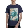 thumbnail image 1 of Bingfone Watercolor Sea Turtle Men'S Loose Fit Short-Sleeve Pocket T-Shirt, 1 of 7
