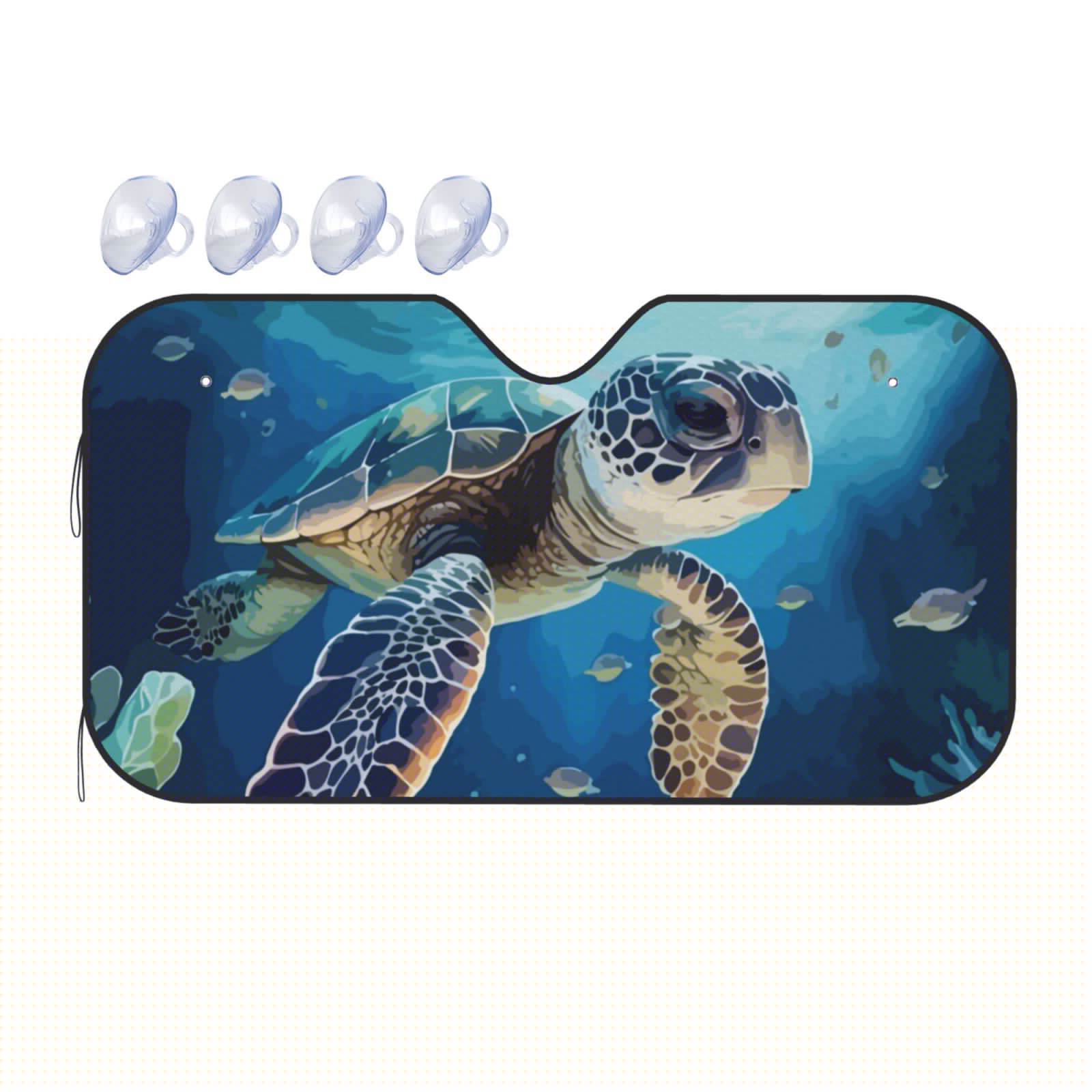 thumbnail image 1 of Bingfone Watercolor Turtle4 Car Windshield Sunshade,Sun Foldable Sun Shield Sun Visor for Car - Medium, 1 of 1