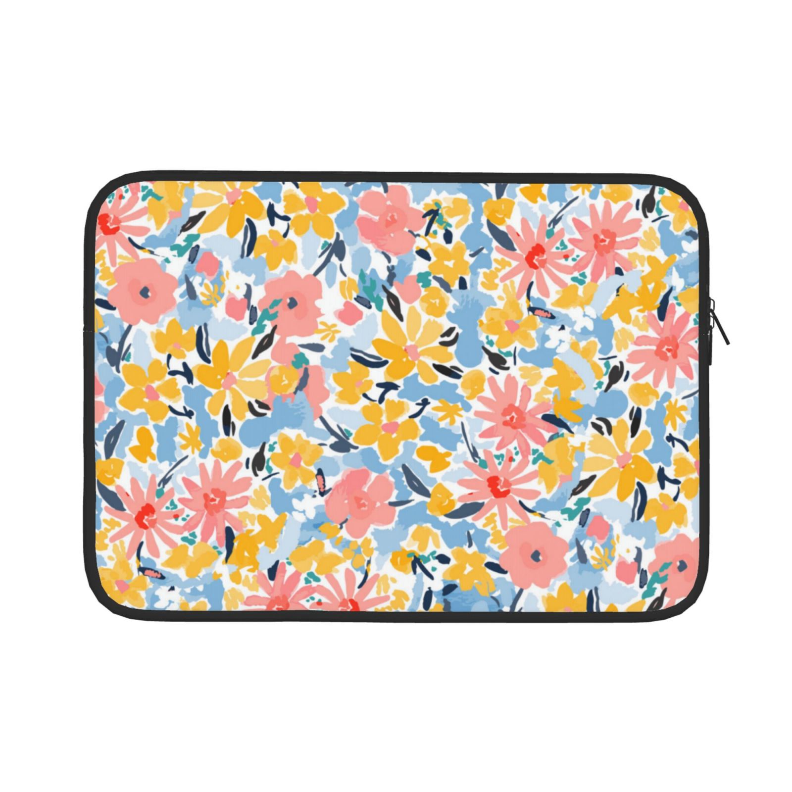 Bingfone Watercolor Wildflowers Laptop Sleeve Case 15 Inch, 360
