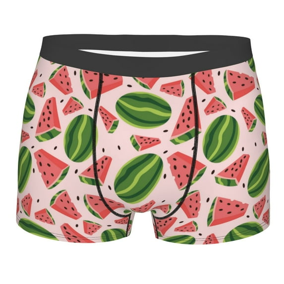 Bingfone Watermelon Men's Underwear - Casual Stretch Boxer Briefs-Medium