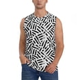 thumbnail image 1 of Bingfone Weave Geometric Pattern Men's Tank Tops Workout Sleeveless Tee Shirts Running Beach Tanks for Men-3X-Large, 1 of 8