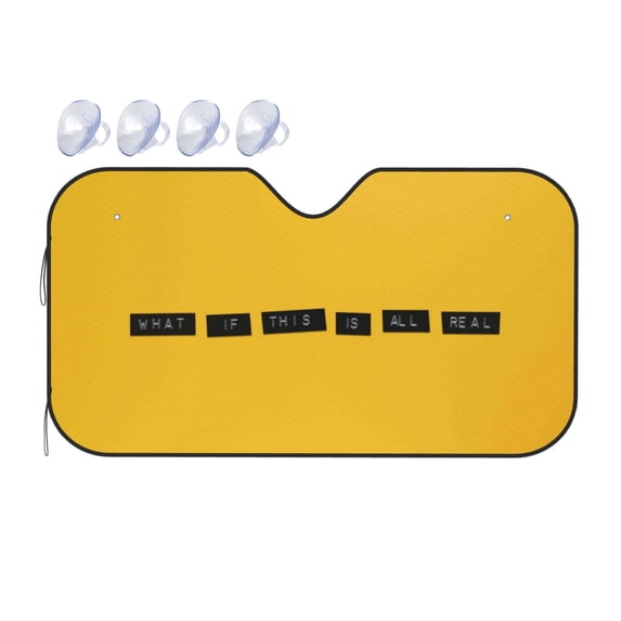 Bingfone What If This Is All Real Car Windshield Sunshade,Sun Foldable Sun Shield Sun Visor For Car - Small