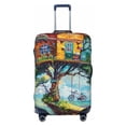 thumbnail image 1 of Bingfone Whimsical Treehouse Painting Luggage Cover Washable Suitcase Cover Protector Anti-scratch Suitcase cover Fits 18-32 Inch Luggage (No luggage included), 1 of 8