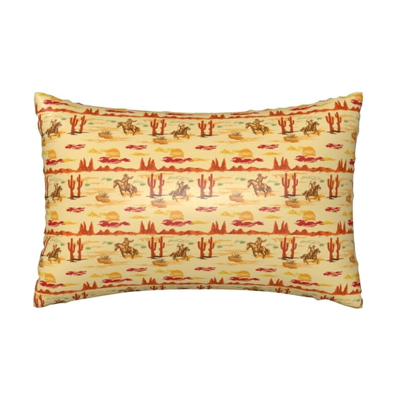Bingfone Wild West Colorful Satin Pillowcase for Hair - Standard Size with Zipper Silky & Soft Pillow Covers,20x30 Inches