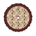 Bingfone Wine Glasses Christmas Tree Skirt Mat Christmas Decoration