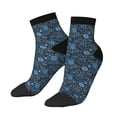 thumbnail image 1 of Bingfone Winter Blue Forest Deer Design Patterned Men's Women's Casual Cotton Socks, 1 of 5