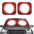 thumbnail image 1 of Bingfone Winter Christmas Snowflake Print 2-Piece Sun Shade Front Windshield - Foldable Car Front Window Sunshades For Most Sedans Suv Truck - Medium, 1 of 7