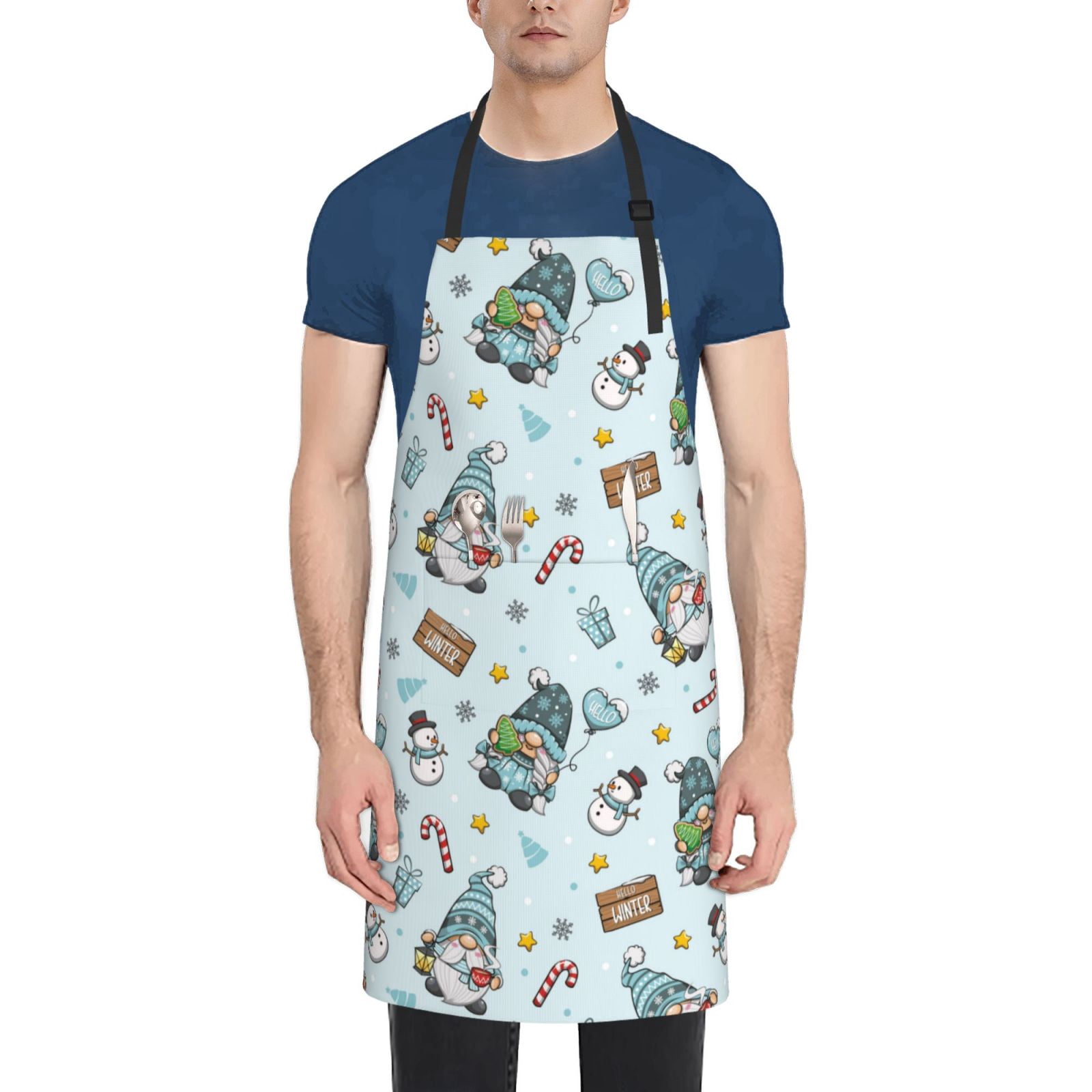 Bingfone Winter Wonderland Light Blue Apron Gifts For Men, Women ...