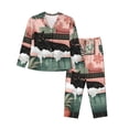 thumbnail image 1 of Bingfone Womens Pajama Sets Black Cat Pink Bathroom Print,Long Sleeve Loungewear Pajamas Set-Large, 1 of 8