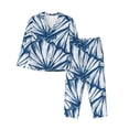 thumbnail image 1 of Bingfone Womens Pajama Sets Blue Shells Print,Long Sleeve Loungewear Pajamas Set-Xx-Large, 1 of 9