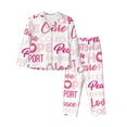 thumbnail image 1 of Bingfone Womens Pajama Sets Breast Cancer Pink Ribbons Awareness (2) Print,Long Sleeve Loungewear Pajamas Set-Xx-Large, 1 of 9