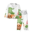 thumbnail image 1 of Bingfone Womens Pajama Sets Cactus Gnome Print,Long Sleeve Loungewear Pajamas Set-XX-Large, 1 of 8