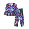 thumbnail image 1 of Bingfone Womens Pajama Sets Colored Abstract Print,Long Sleeve Loungewear Pajamas Set-Xx-Large, 1 of 9